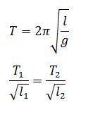 simple pendulum formula, How to solve to some UTME Physics past questions