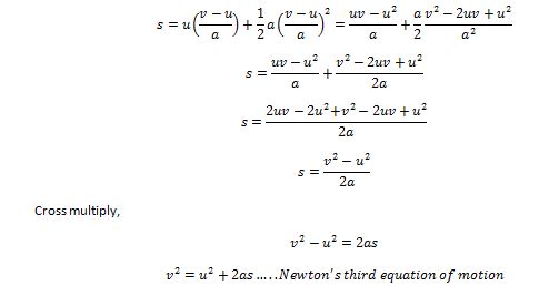 kinematics formula 3