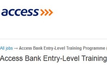 access bank entry level training programme