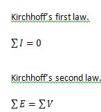 Kirchhoffs laws