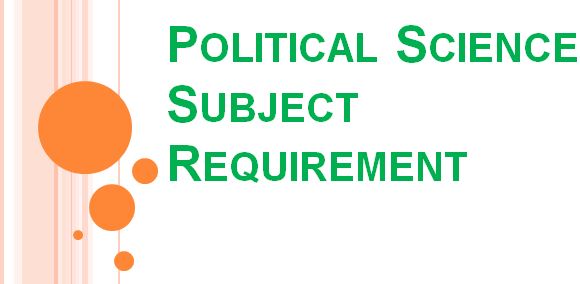 political science subject requirement