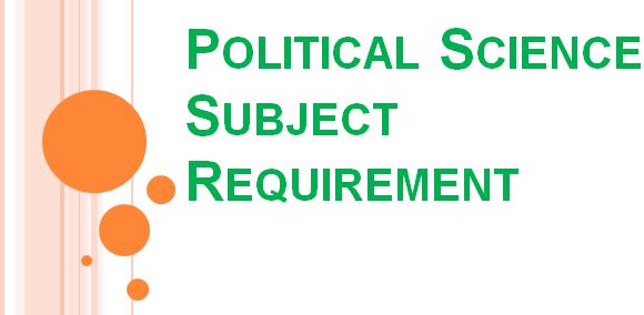 Political Science Subject Requirement For Admission Servantboy