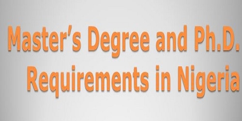 requirements for phd in nigeria