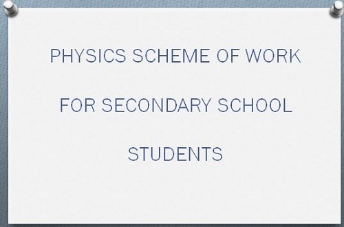 physics scheme of work