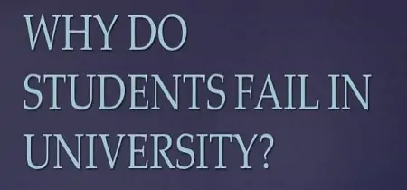 why do students fail in university
