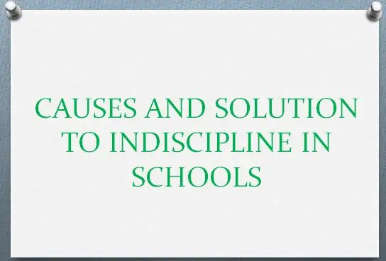 causes and solution to indiscipline in schools