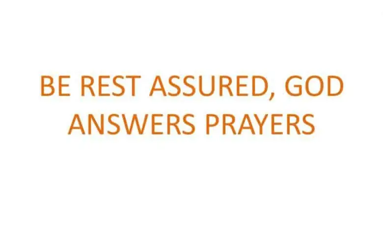 God answers prayers