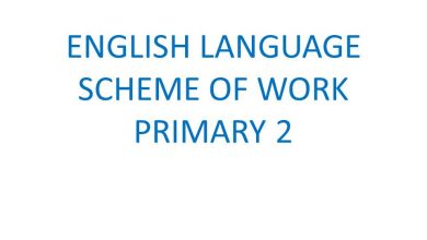 ENGLISH LANGUAGE SCHEME OF WORK PRIMARY 2