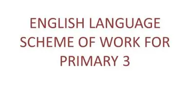 English language scheme of work primary 3