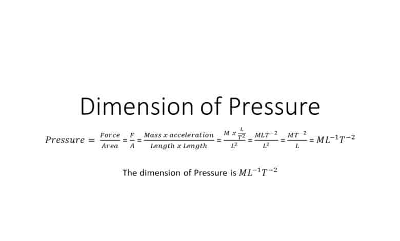 dimension of pressure