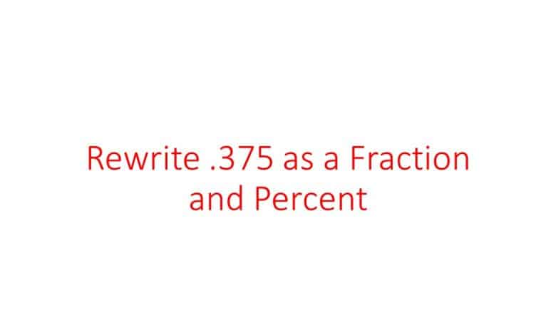 .375 as a fraction