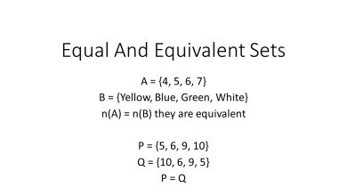 Equal And Equivalent Sets