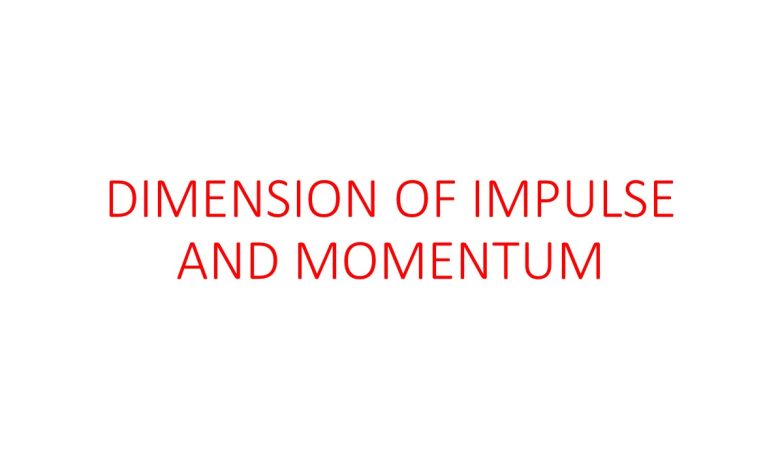 dimension of impulse and momentum